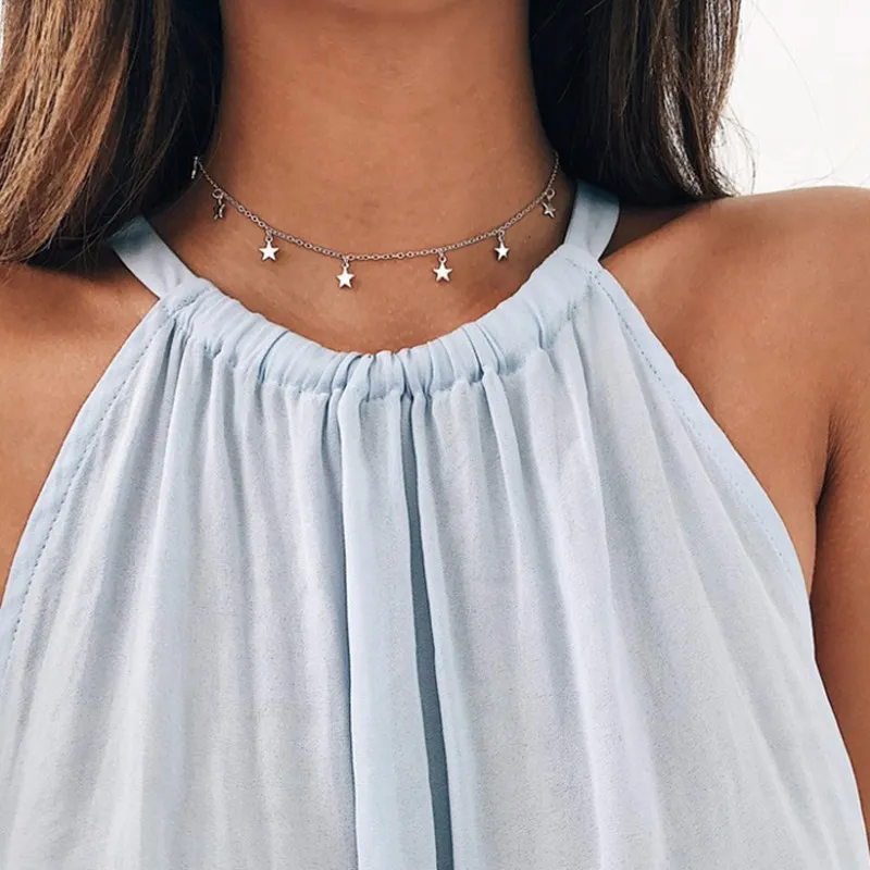 Women's Stars Choker Necklace